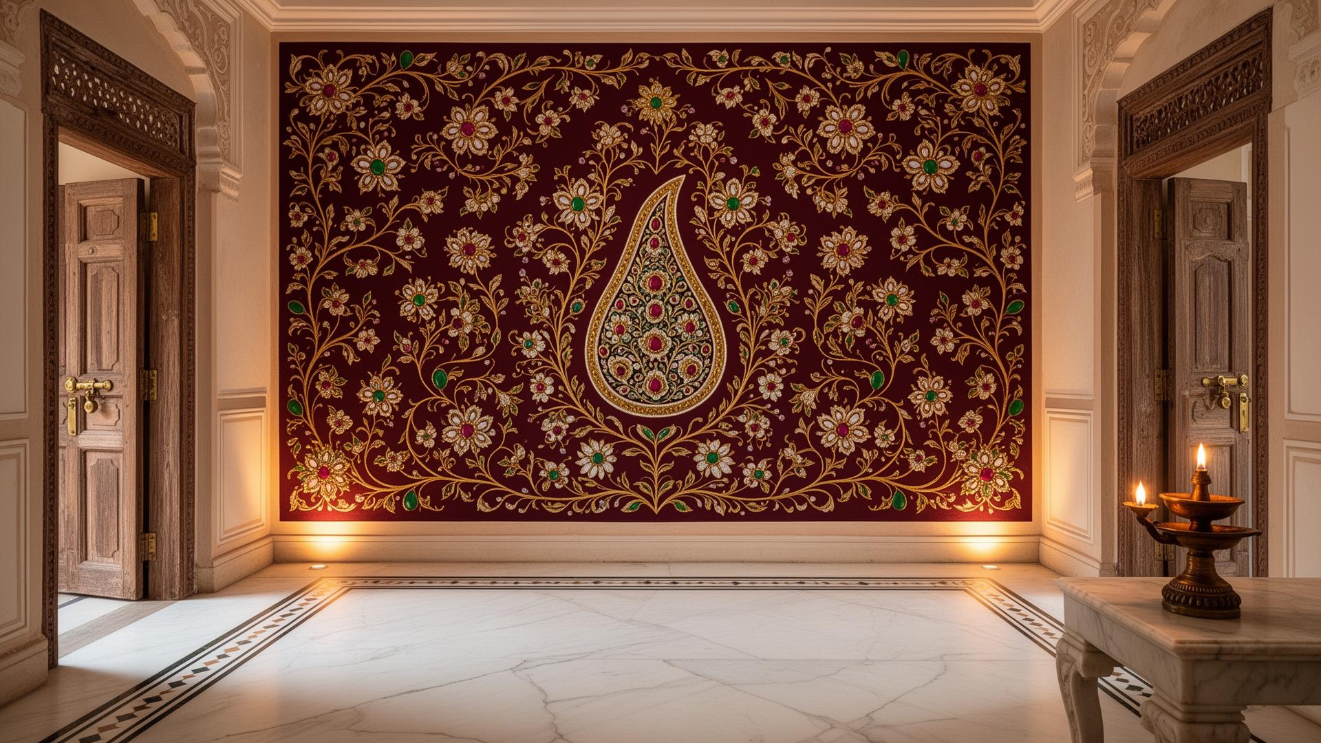 Meenakari full wall installation from Jaipur, Rajasthan