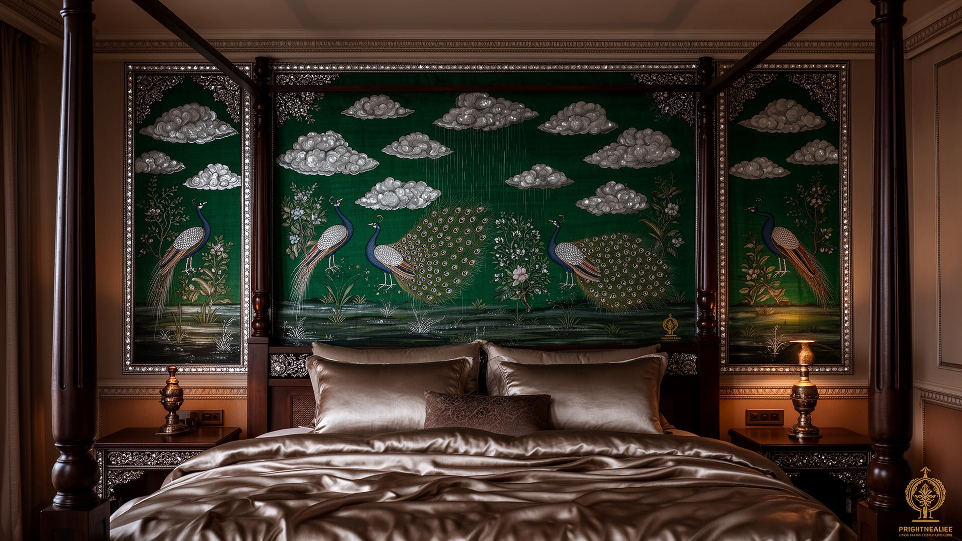 The Saawan Boudoir, full wall installation in a private home