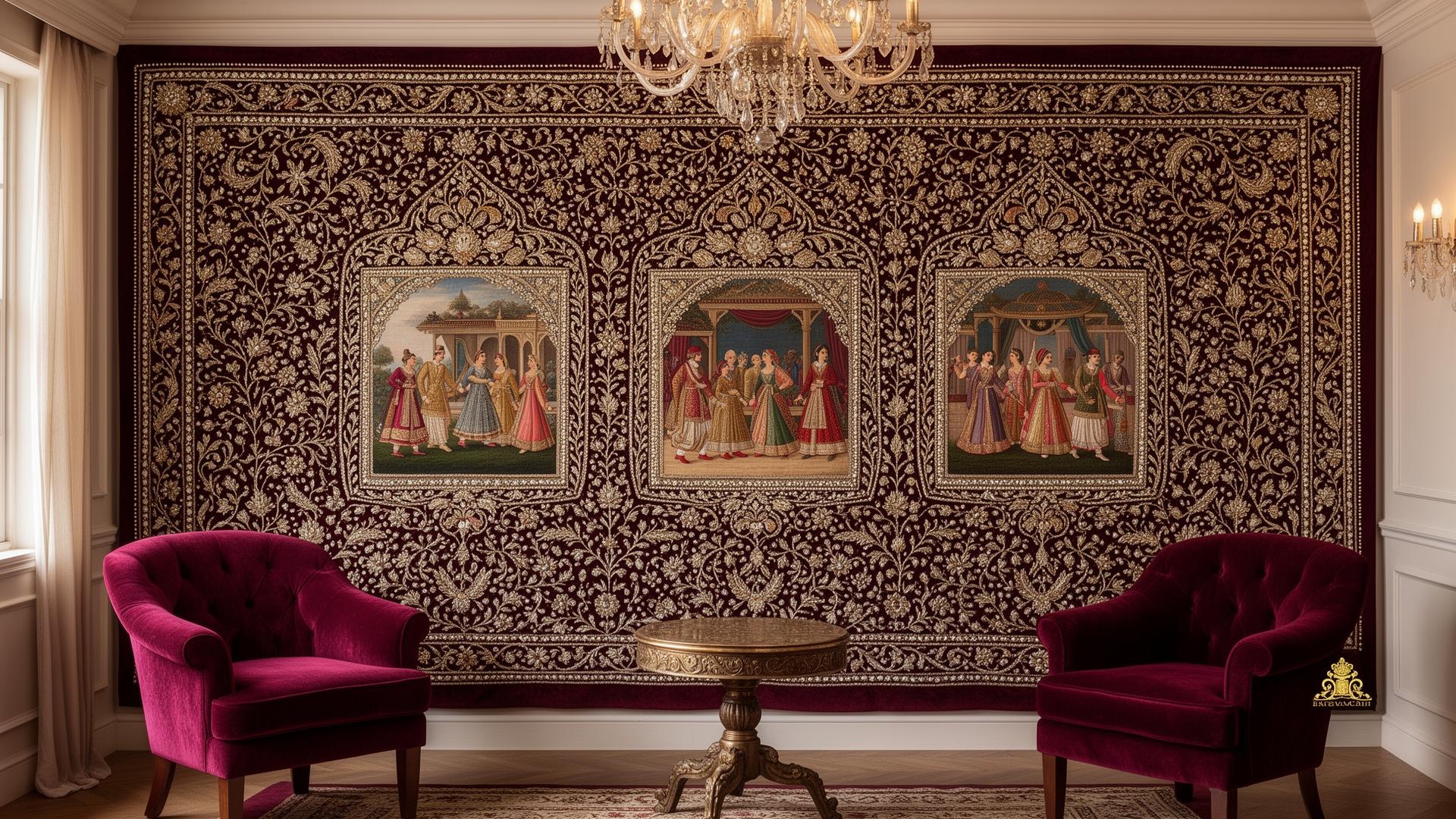 Zari & Zardozi full wall installation from Lucknow, Uttar Pradesh